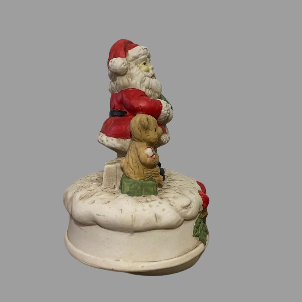 Vintage Santa Clause Music Box Playing "I want to wish you a Merry Christmas" - Picture 3 of 5